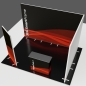 Preview: 230 cm hoher Messestand Eck SEG SmartWall 400x300x230cm für 400x300cm Grundfläche
