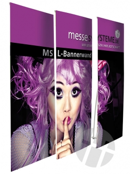 L-banner wall MS 90/180/270x230cm, straight & curved