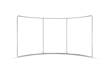 Preview: Zipper Wand C Form ca. 500 x 230 cm inklusive Print