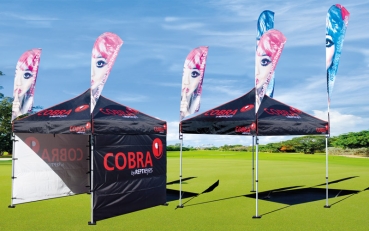 Zelt 300x450cm Professional mit CMYK vollbedrucktem Dach + 0-3 Stück vollbedruckte Wände