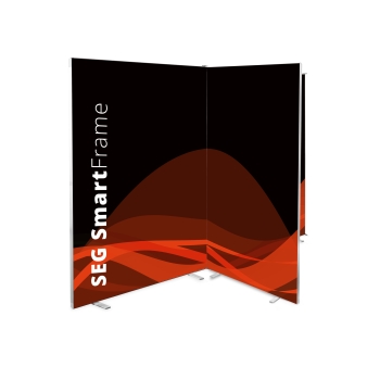 SEG SmartFrame 100x250cm inkl. doppelseitigem Print (oder Rückseite weiß)