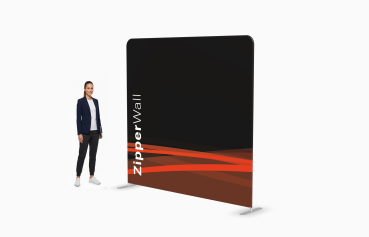 Zipper Wall gerade 250 x 230 cm, inkl. Print