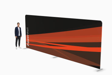 Zipper Wall gerade 600 x 230 cm inkl. Sublimationsdruck