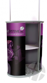 MS 160 Lamellentheke mit 2 x Logoschild mit schwarzer Abdeckplatte