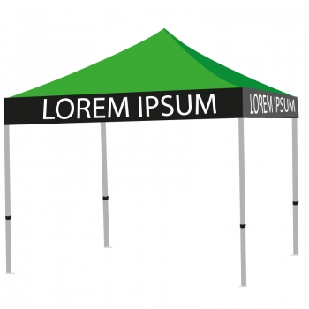 Tent 300x300cm professional digital print on valance + 0-3 pieces fully printed walls