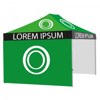 Zelt 300x450cm Professional mit CMYK vollbedrucktem Dach + 0-3 Stück vollbedruckte Wände