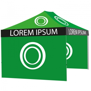 Zelt 300x450cm Professional mit CMYK vollbedrucktem Dach + 0-3 Stück vollbedruckte Wände