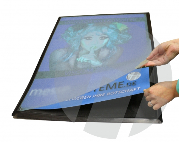 Fußbodenmatte A1 für auswechselbare Werbung
