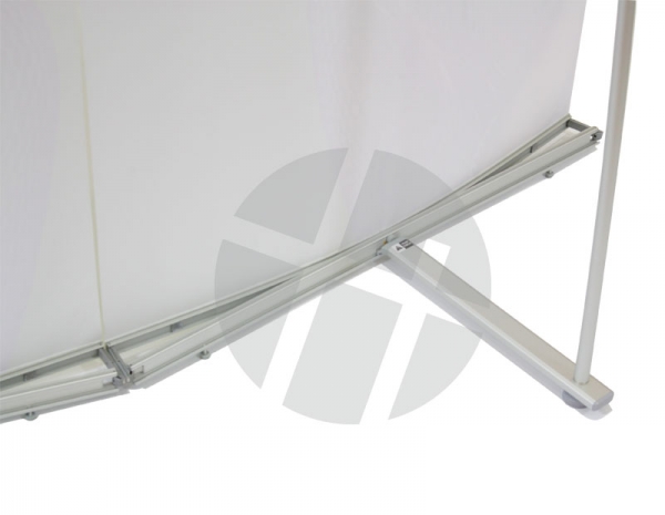 L-banner wall MS 90/180/270x230cm, straight & curved