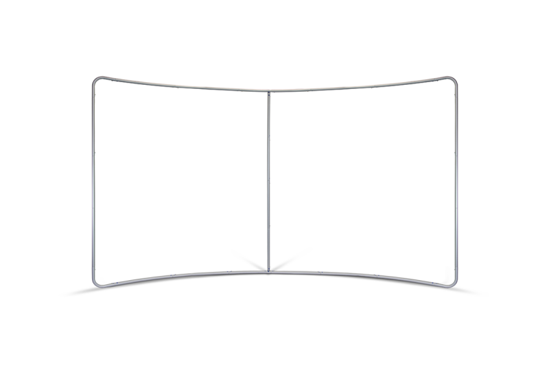 Zipper Wand C Form ca. 400 x 230 cm inklusive Print