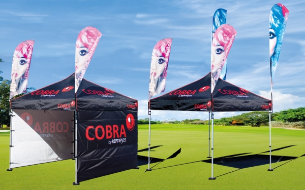 Zelt 300x450cm Professional mit CMYK vollbedrucktem Dach + 0-3 Stück vollbedruckte Wände