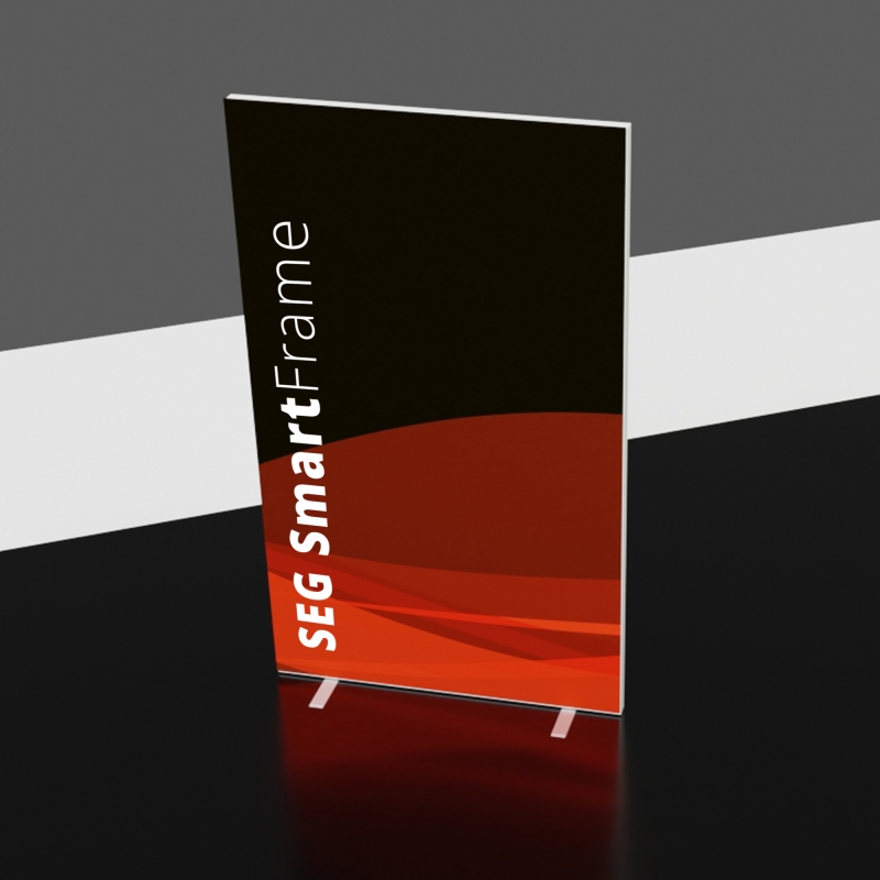 SEG SmartFrame 120x200cm inkl. doppelseitigem Print (oder Rückseite weiß)