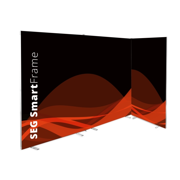 SEG SmartFrame 100x250cm inkl. doppelseitigem Print (oder Rückseite weiß)