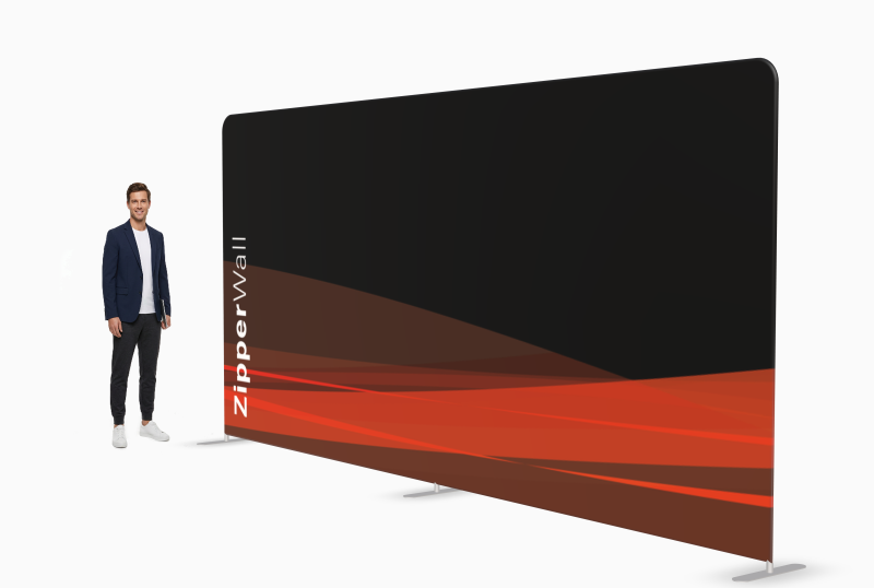 Zipper Wall gerade 500 x 230 cm inkl. Sublimationsdruck