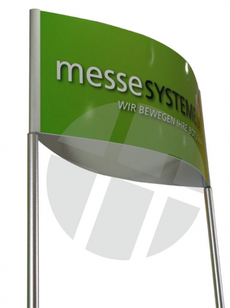 MS 160 Lamellentheke mit 2 x Logoschild mit schwarzer Abdeckplatte