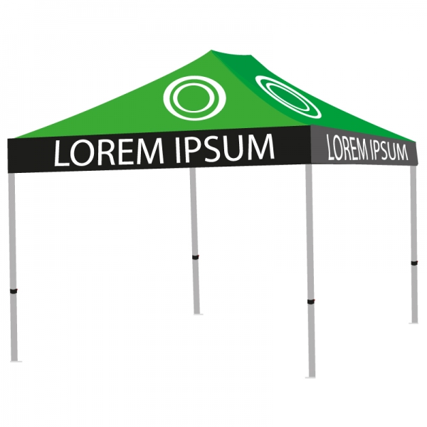 Zelt 300x450cm Professional mit CMYK vollbedrucktem Dach + 0-3 Stück vollbedruckte Wände